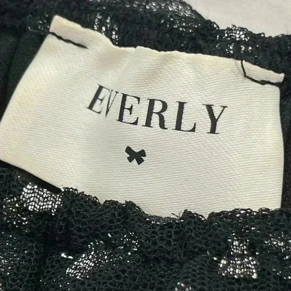 EVERLY Black Silver Tulle dress Woman’s Size S Party Fancy NEW NWOT HOLIDAY glam - Picture 2 of 14